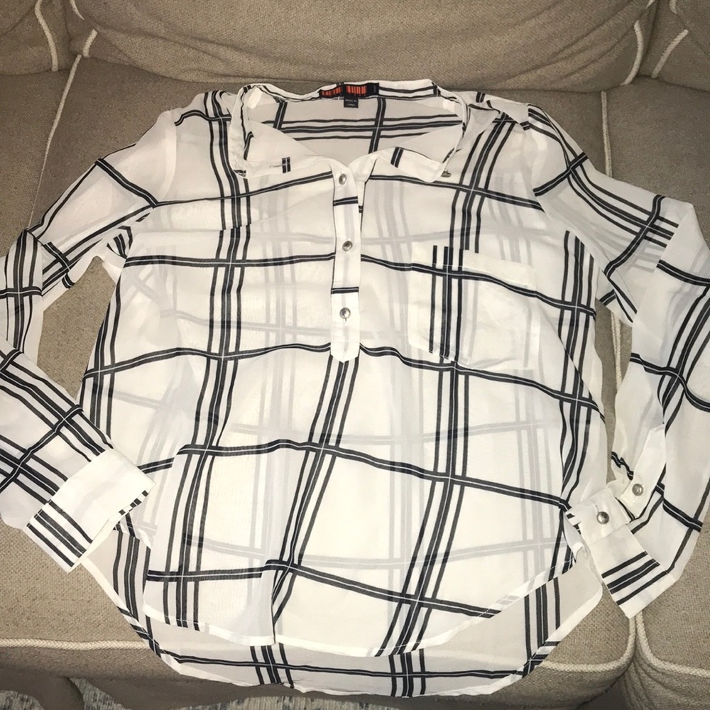 Forever 21 Sheer Long Sleeved Top